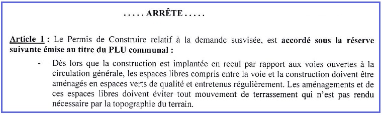 Permis de construire